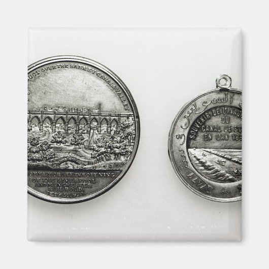 Medaille anlässlich der Eröffnung des Suez Magnet (Vorne)