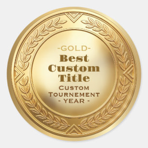 Medaille Benutzerdefiniert 3D Realistisch Editierb Runder Aufkleber