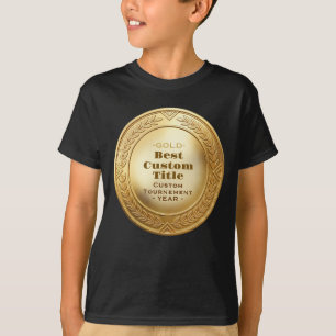 Medaille Benutzerdefiniert 3D Realistisch Editierb T-Shirt