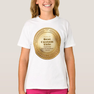 Medaille Benutzerdefiniert 3D Realistisch Editierb T-Shirt