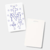 Medaille der Gottesmutter Ausweis (Vorder- & Rückseite)