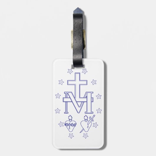 Medaille der Gottesmutter Gepäckanhänger (Rückseite vertikal)