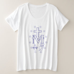 Medaille der Gottesmutter Große Größe T-Shirt