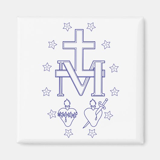 Medaille der Gottesmutter Magnet (Vorne)