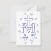 Medaille der Gottesmutter Mitteilungskarte (Vorderseite)