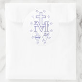 Medaille der Gottesmutter Runder Aufkleber (Tasche)