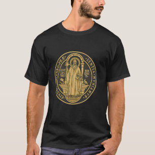 Medaille des Heiligen Benedikt Traditionelles Late T-Shirt