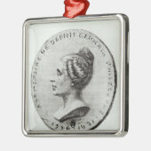Medaille, die Sophie Germain darstellt Silbernes Ornament (Links)