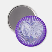 Medaille | lila magnet (Vorderseite/Rückseite)