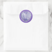Medaille | lila runder aufkleber (Tasche)
