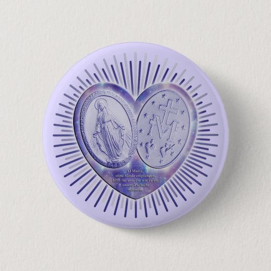 Medaille (médaille miraculeuse) / wunderbare Medai Button (Vorderseite)