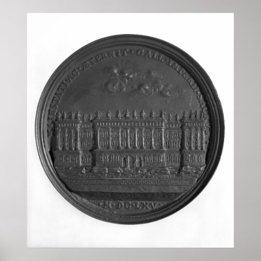 Medaille mit Berninis Design für den Louvre Poster (Vorne)