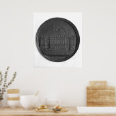 Medaille mit Berninis Design für den Louvre Poster (Küche)