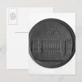 Medaille mit Berninis Design für den Louvre Postkarte (Vorne/Hinten)