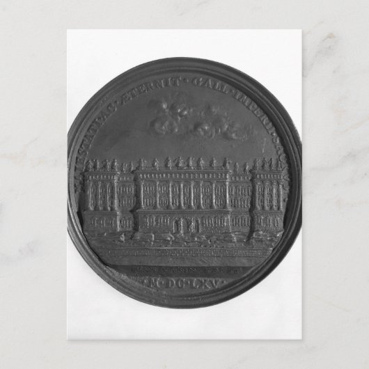Medaille mit Berninis Design für den Louvre Postkarte (Vorderseite)