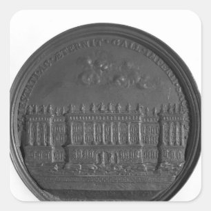 Medaille mit Berninis Design für den Louvre Quadratischer Aufkleber