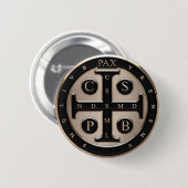 Medaille St. Benedict Button (Vorne & Hinten)