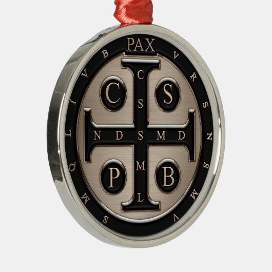 Medaille St. Benedict Ornament Aus Metall (Rechts)