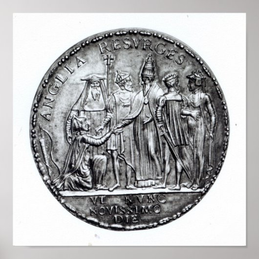 Medaille von Papst Julius III Poster (Vorne)
