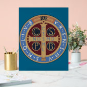 Medaille von Saint-Benedikt Acrylschild (Hochzeit)