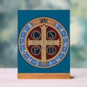 Medaille von Saint-Benedikt Acrylschild (Neutral)