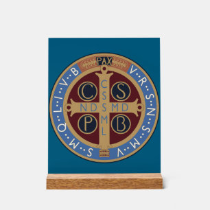 Medaille von Saint-Benedikt Acrylschild