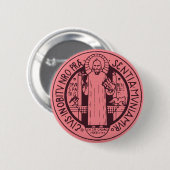 Medaille von Saint-Benedikt Button (Vorne & Hinten)