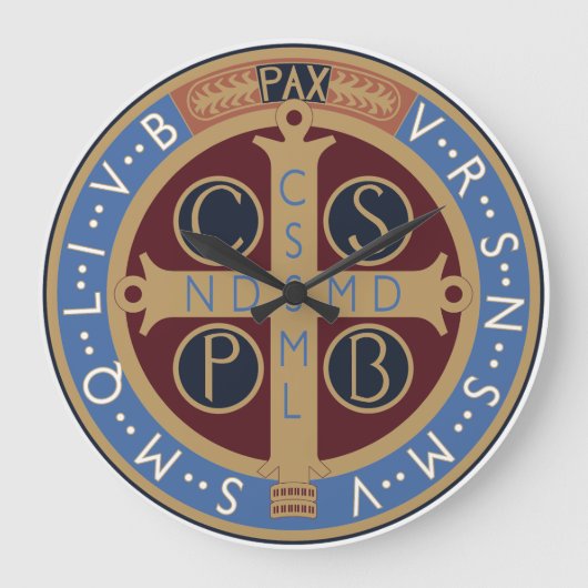 Medaille von Saint-Benedikt Große Wanduhr (Vorderseite)