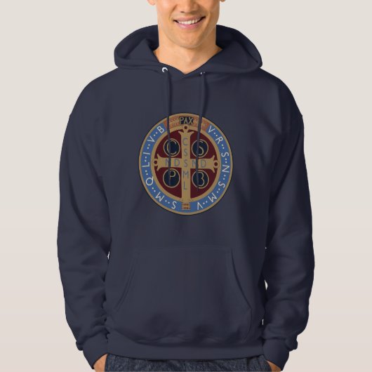 Medaille von Saint-Benedikt Hoodie (Vorderseite)