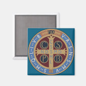Medaille von Saint-Benedikt Magnet (Vorderseite/Rückseite)