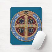 Medaille von Saint-Benedikt Mousepad (Mit Mouse)