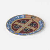 Medaille von Saint-Benedikt Pappteller (Schrägansicht)