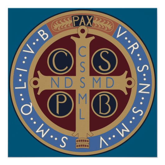 Medaille von Saint-Benedikt Poster (Vorderseite)