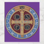 Medaille von Saint-Benedikt Weinetikett (Einzelnes Label)