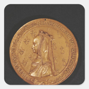 Medaille zur Darstellung von Anne aus der Bretagne Quadratischer Aufkleber