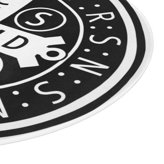 Medaillen-Glasschneiden-Brett St. Benedict Schneidebrett (Ecke)