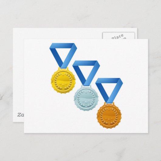 Medaillen Postkarte (Vorne/Hinten)