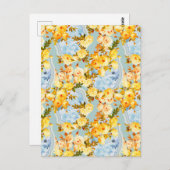 Medaillen und Rose Postkarte (Vorne/Hinten)