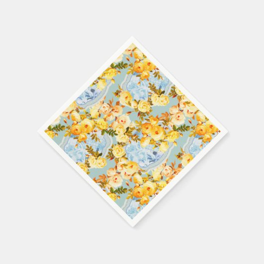 Medaillen und Rose Serviette (Ecke)