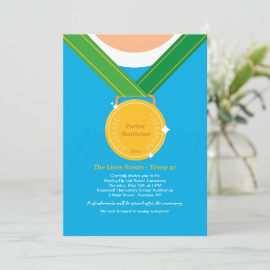 Medaillengewinner/Siegerehrung-Einladung Einladung (Stehend Vorderseite)