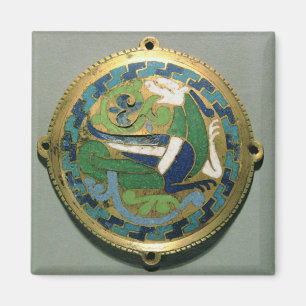 Medaillon, das einen Drachen, Franzosen, von Magnet