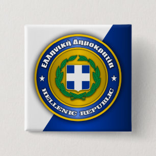 Medaillon der Republiks-(Griechenland) Button