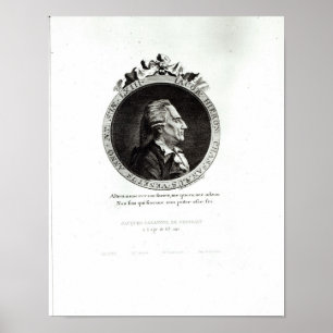 Medaillon-Porträt von Giacomo Casanova, Alter 63 Poster