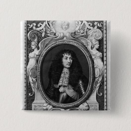 Medaillon-Porträt von Louis XIV Button (Vorderseite)