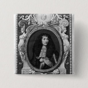 Medaillon-Porträt von Louis XIV Button