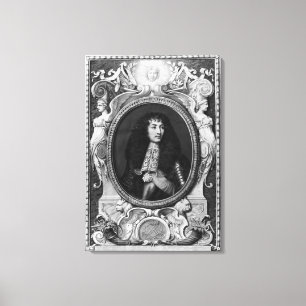 Medaillon-Porträt von Louis XIV Leinwanddruck