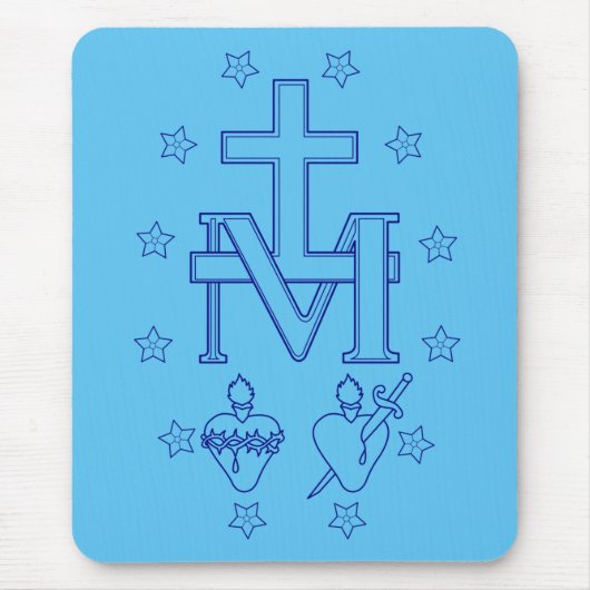 Medaillon Unserer Lieben Frau der Gnaden Wunderbar Mousepad (Vorne)