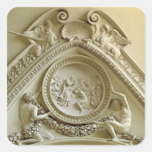 Medaillon, welches die Taufe von Constantine Quadratischer Aufkleber