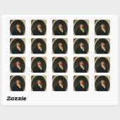 Medaillonportrait des Comte Esteve, 1804 Quadratischer Aufkleber (Blatt)