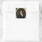 Medaillonportrait des Comte Esteve, 1804 Quadratischer Aufkleber (Tasche)